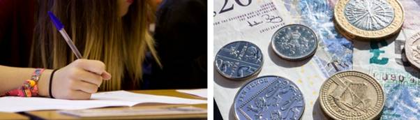 A student and some money